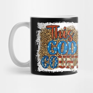 This Is God's USA Country Christian Sunflower American Flag Mug